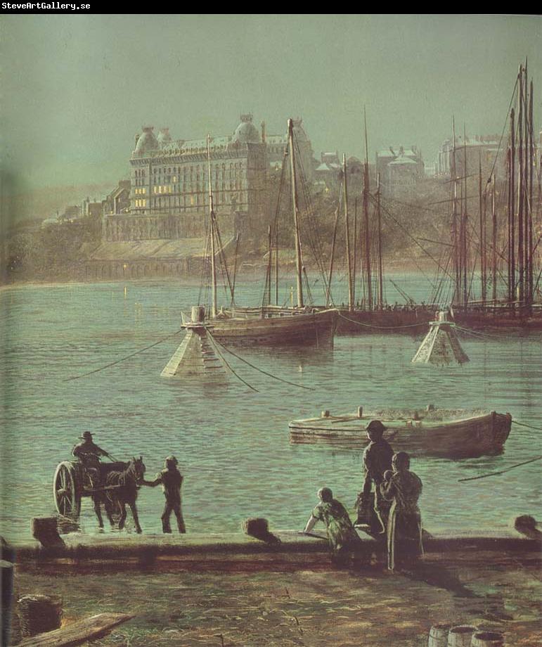 Atkinson Grimshaw Detail of Scarborough Bay